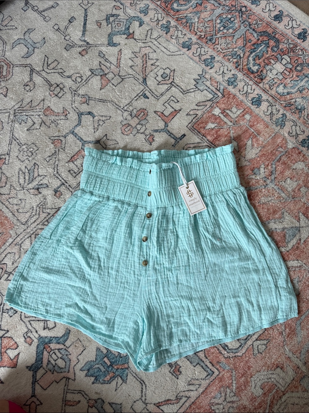 BRAND NEW with tags simply southern paper bag waist shorts